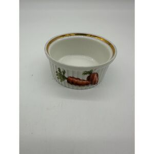 PILIVITE Mehun-France-J. Chomette- Ribbed Ramekins -egetable Design 4 Inch